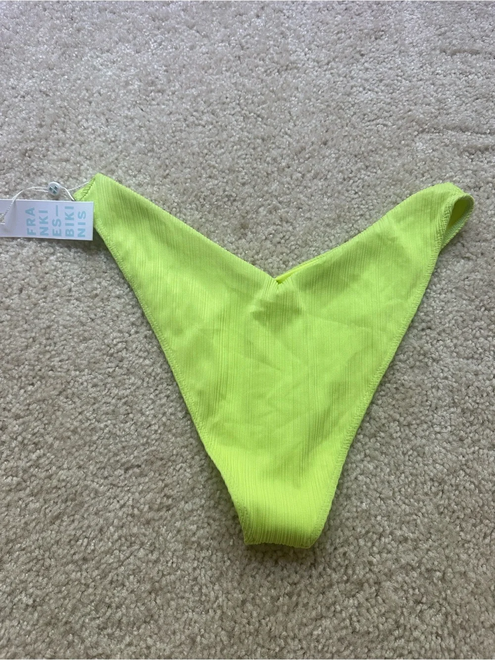 NWT Frankie’s Bikinis Enzo plisse dip front bikini bottoms size XL